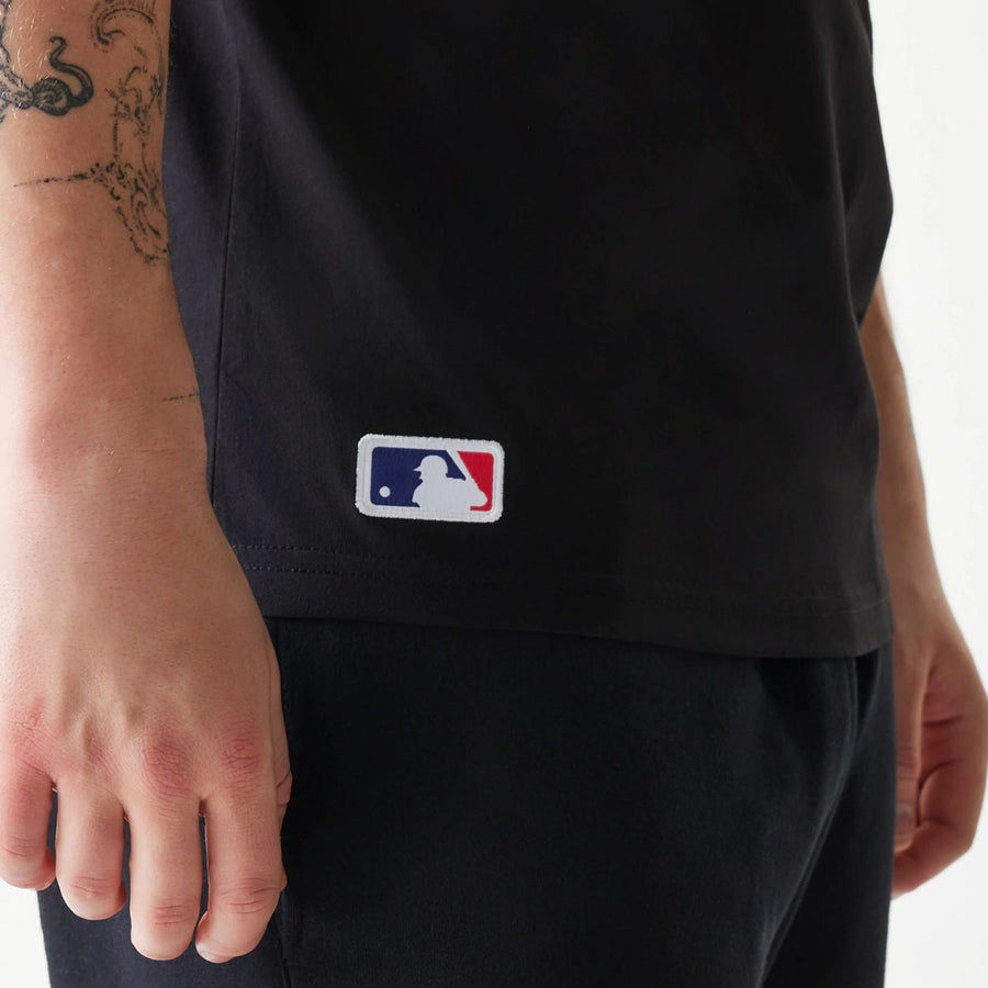 The Male model is wearing Colorado Rockies MLB Regular Black T-Shirt 5