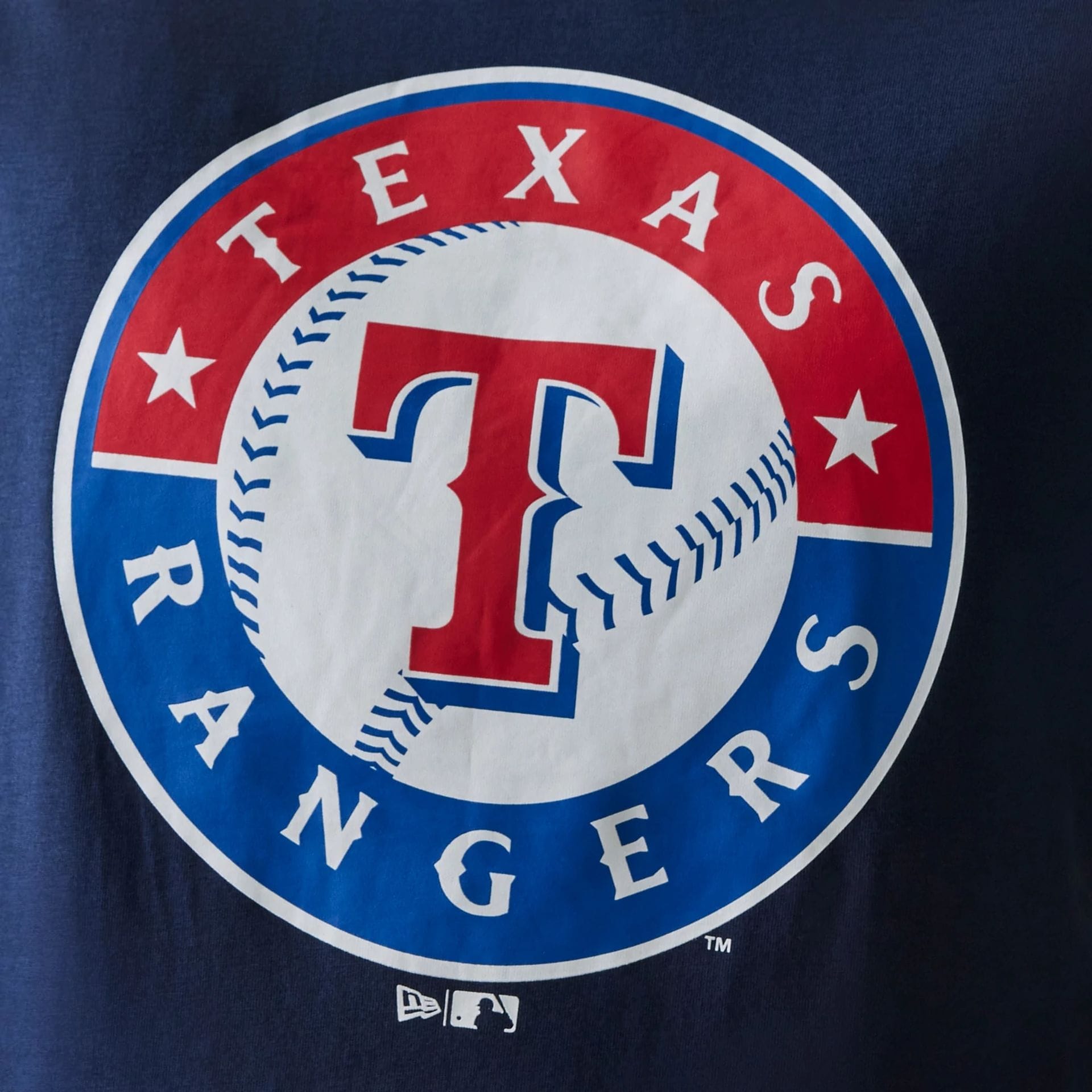The Male model is wearing Texas Rangers MLB Regular Dark Blue T-Shirt 4
