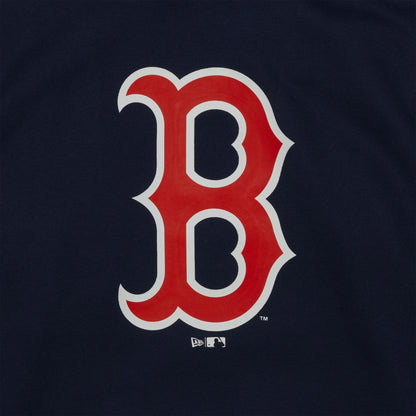 The Male model is wearing Boston Red Sox MLB Regular Dark Blue Pullover Hoodie 3