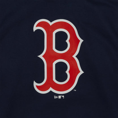 The Male model is wearing Boston Red Sox MLB Regular Dark Blue Pullover Hoodie 3