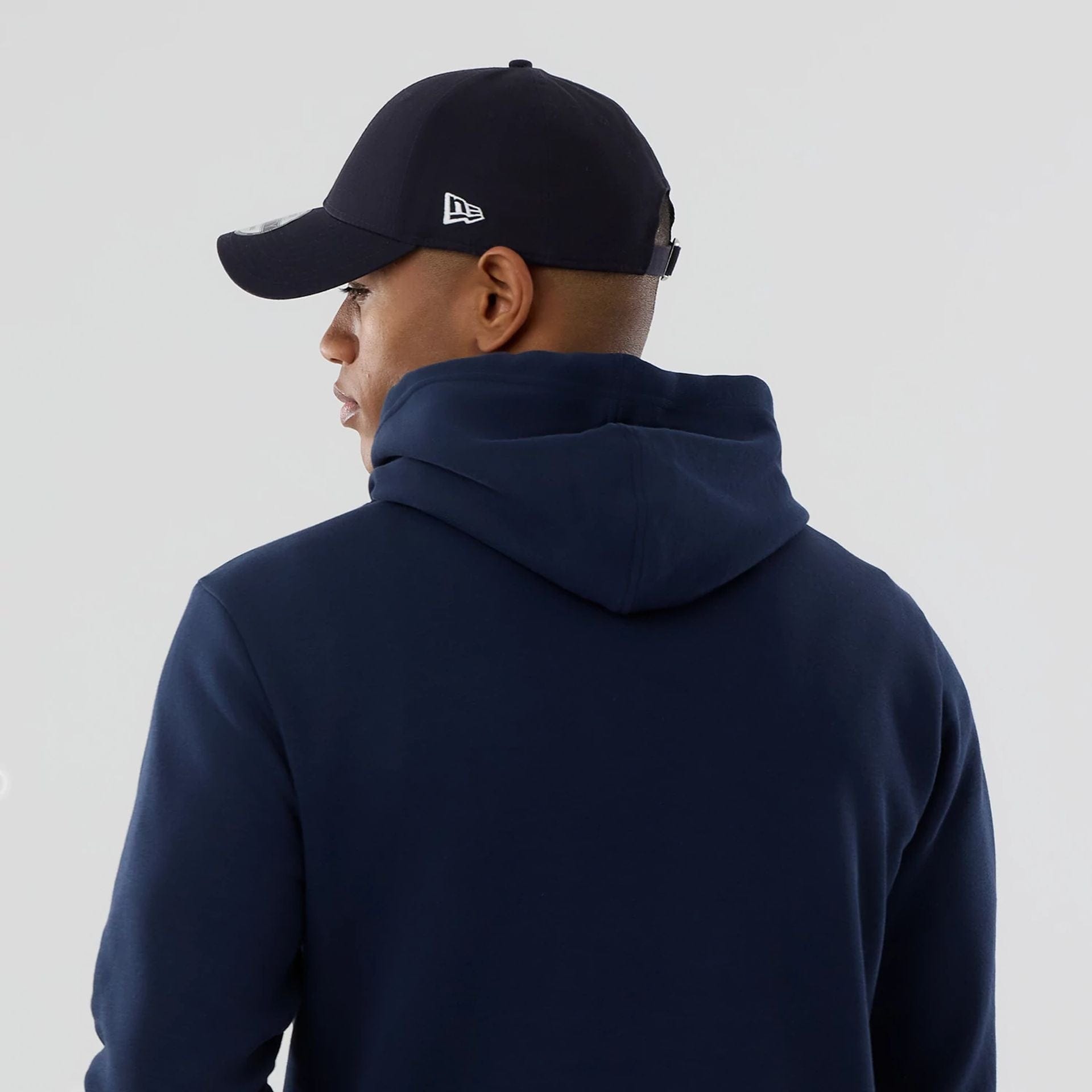 The Male model is wearing LA Angels MLB Dark Blue Pullover Hoodie 7