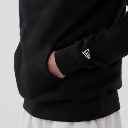 The Male model is wearing Cincinnati Reds MLB Black Pullover Hoodie 5