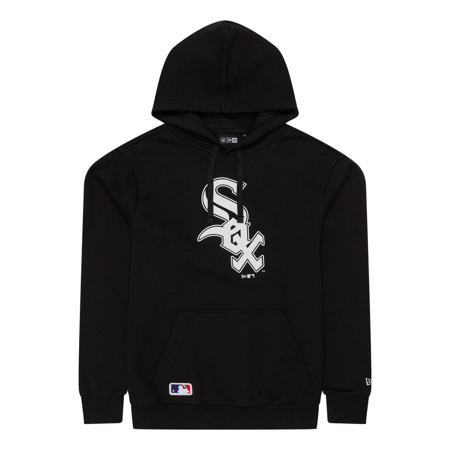 The Male model is wearing Chicago White Sox MLB Regular Black Pullover Hoodie 1