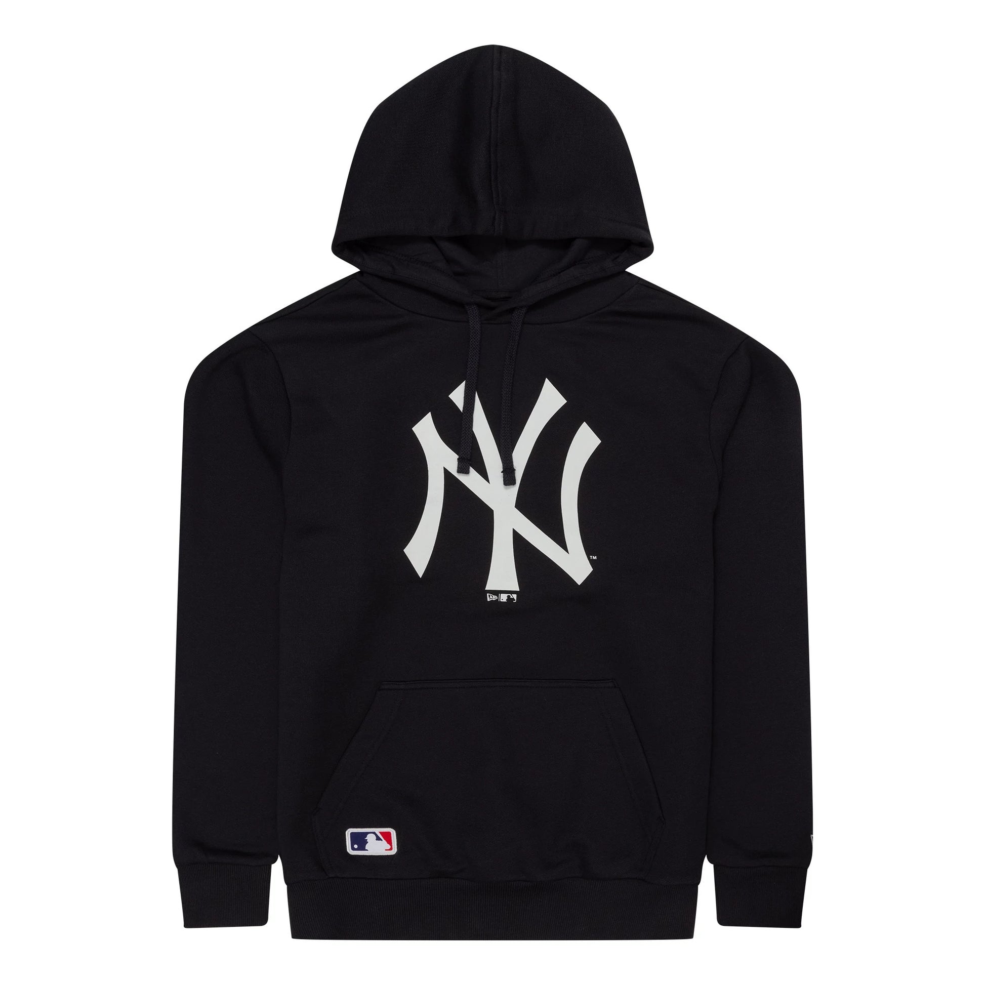 The Male model is wearing New York Yankees MLB Regular Navy Pullover Hoodie 1