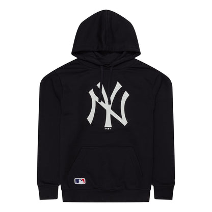 The Male model is wearing New York Yankees MLB Regular Navy Pullover Hoodie 1