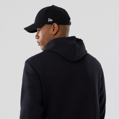 The Male model is wearing Cleveland Guardians MLB Navy Pullover Hoodie 7