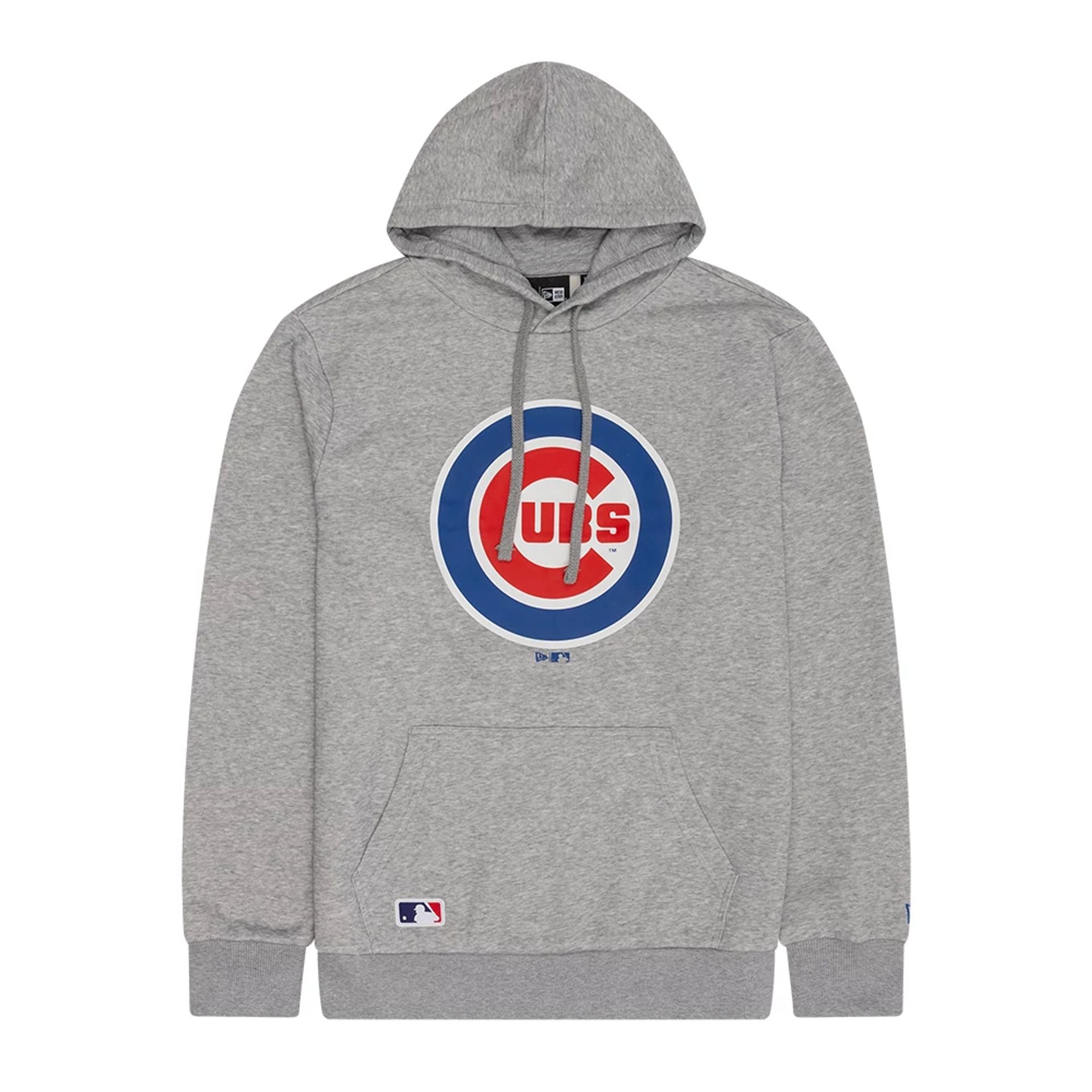 The Male model is wearing Chicago Cubs MLB Grey Pullover Hoodie 1