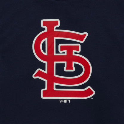 The Male model is wearing St. Louis Cardinals MLB Regular Dark Blue Pullover Hoodie 3