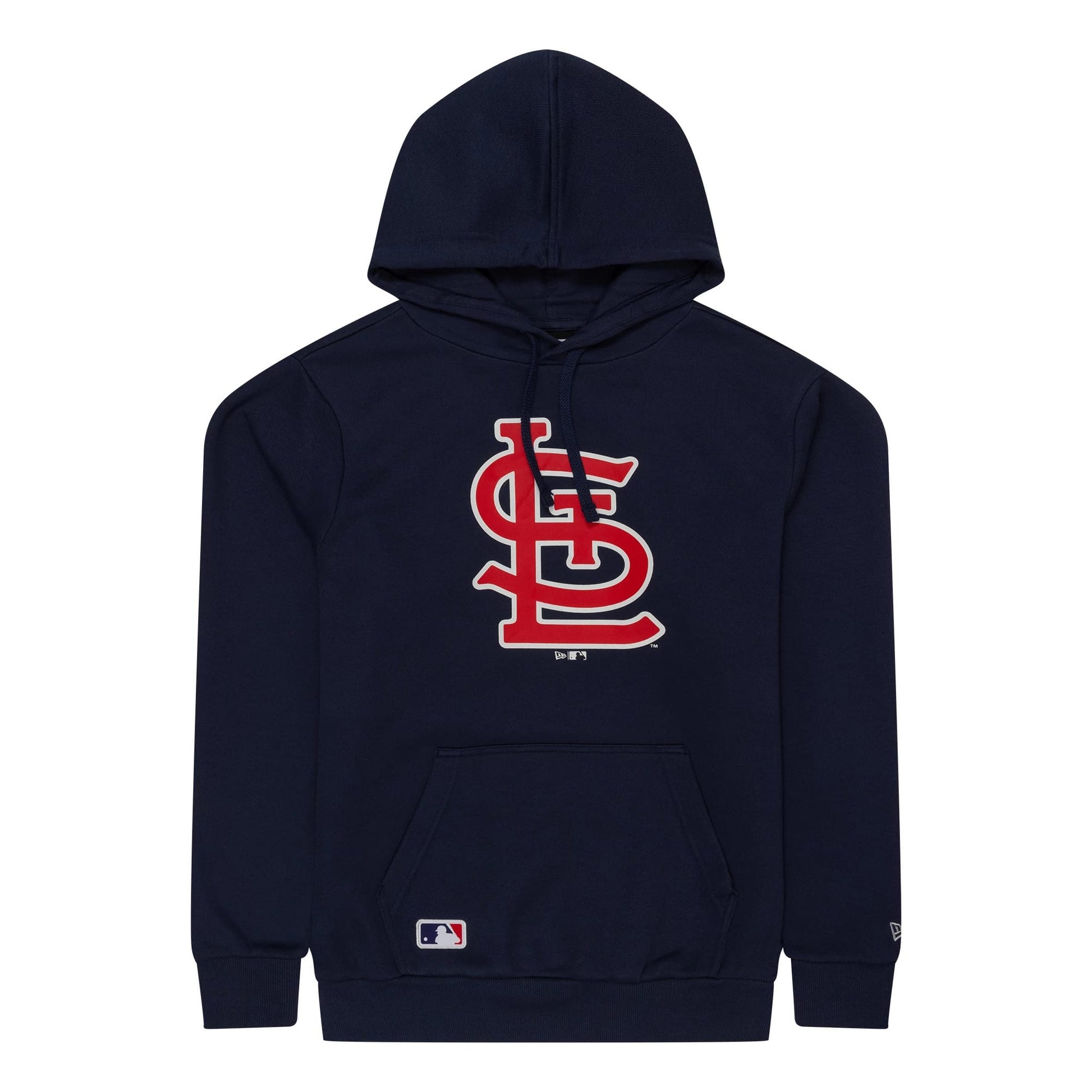 The Male model is wearing St. Louis Cardinals MLB Regular Dark Blue Pullover Hoodie 1