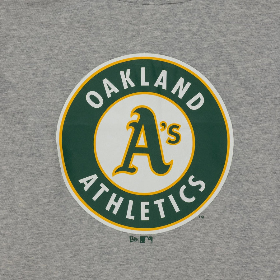 The Male model is wearing Oakland Athletics MLB Regular Grey Pullover Hoodie 3