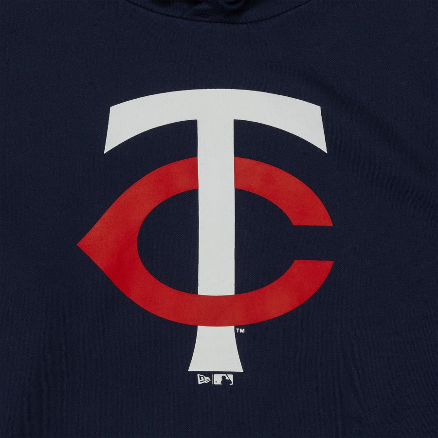 The Male model is wearing Minnesota Twins MLB Regular Dark Blue Pullover Hoodie 3