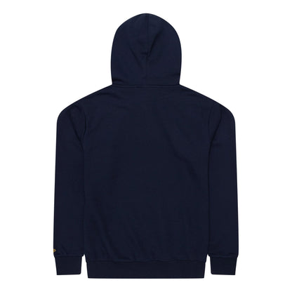 The Male model is wearing Milwaukee Brewers MLB Regular Dark Blue Pullover Hoodie 2