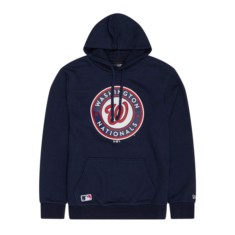 The Male model is wearing Washington Nationals MLB Dark Blue Pullover Hoodie 1