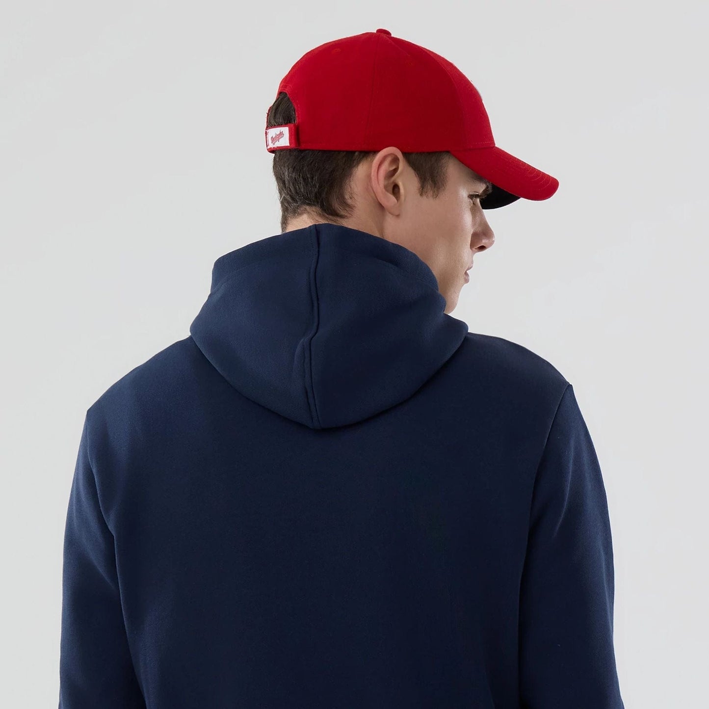The Male model is wearing Washington Nationals MLB Dark Blue Pullover Hoodie 6