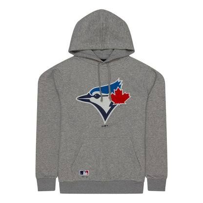 The Male model is wearing Toronto Blue Jays MLB Regular Grey Pullover Hoodie 1