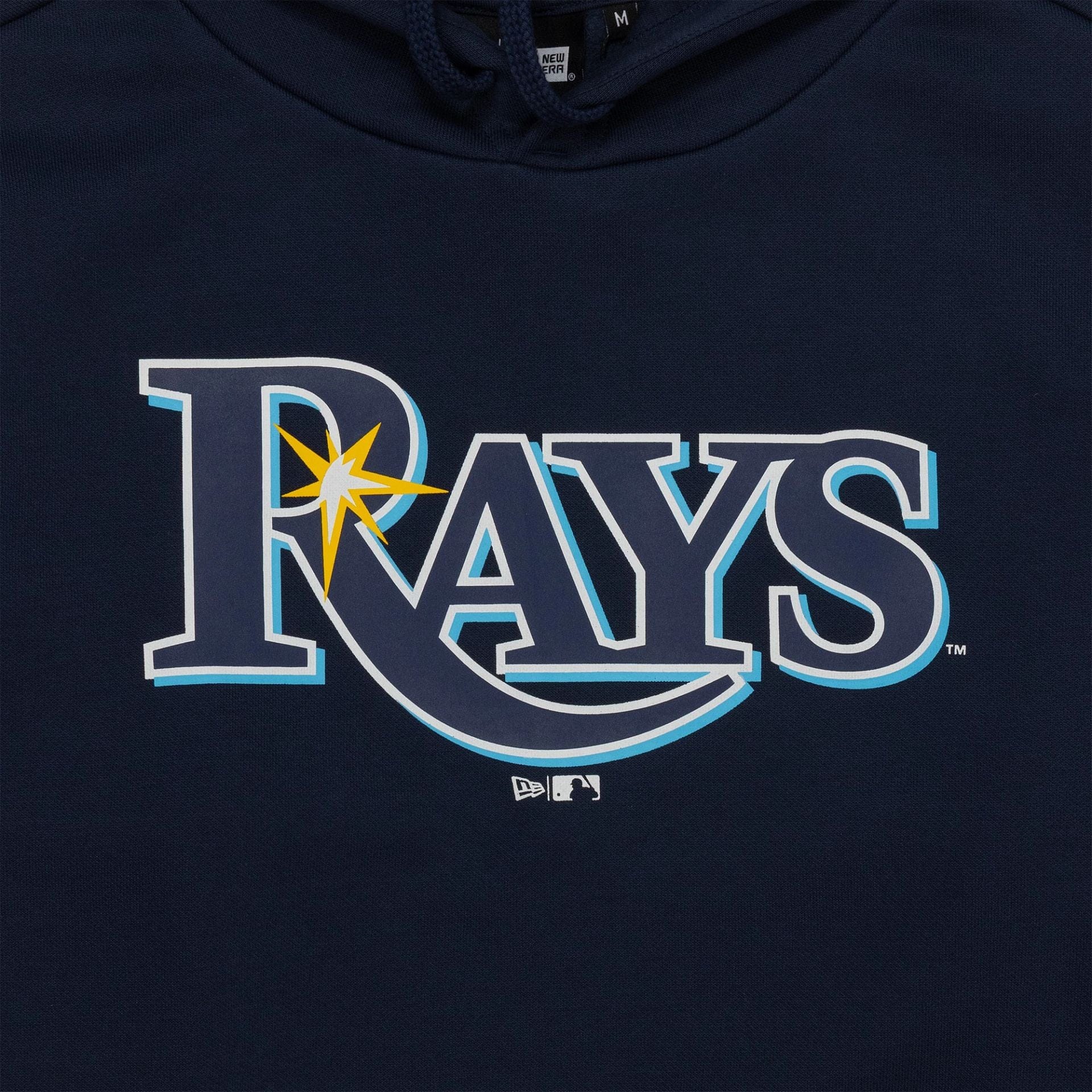The Male model is wearing Tampa Bay Rays MLB Regular Dark Blue Pullover Hoodie 3