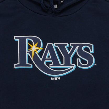 The Male model is wearing Tampa Bay Rays MLB Regular Dark Blue Pullover Hoodie 3