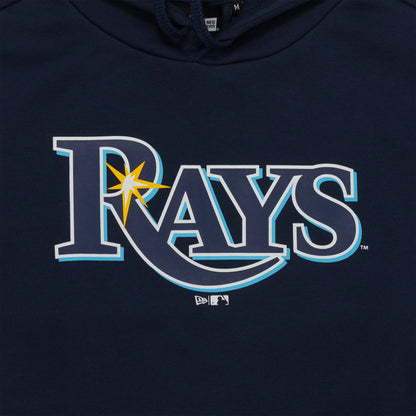 The Male model is wearing Tampa Bay Rays MLB Regular Dark Blue Pullover Hoodie 3