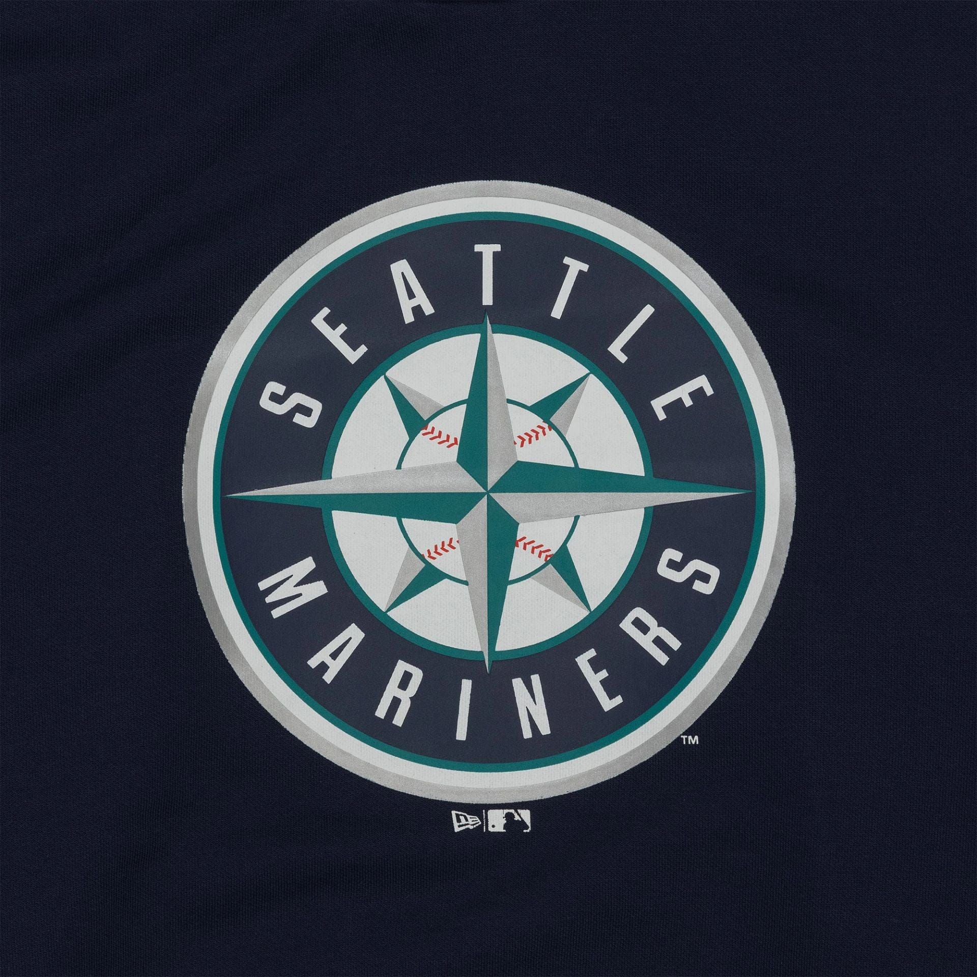 The Male model is wearing Seattle Mariners MLB Regular Dark Blue Pullover Hoodie 3