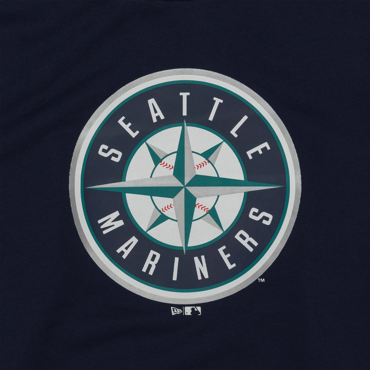 The Male model is wearing Seattle Mariners MLB Regular Dark Blue Pullover Hoodie 3