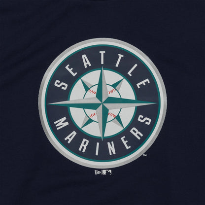 The Male model is wearing Seattle Mariners MLB Regular Dark Blue Pullover Hoodie 3