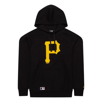 The Male model is wearing Pittsburgh Pirates MLB Regular Black Pullover Hoodie 1