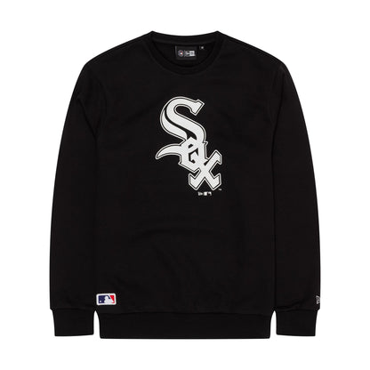The Male model is wearing Chicago White Sox MLB Regular Black Crew Neck Sweater 1