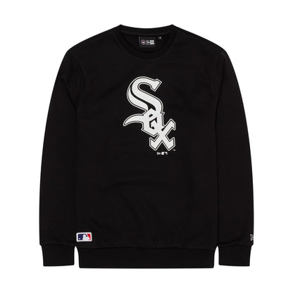 The Male model is wearing Chicago White Sox MLB Regular Black Crew Neck Sweater 1