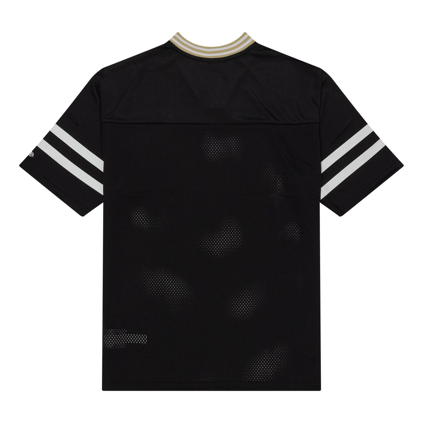 The Male model is wearing New Orleans Saints NFL Mesh Black Mesh Jersey 2