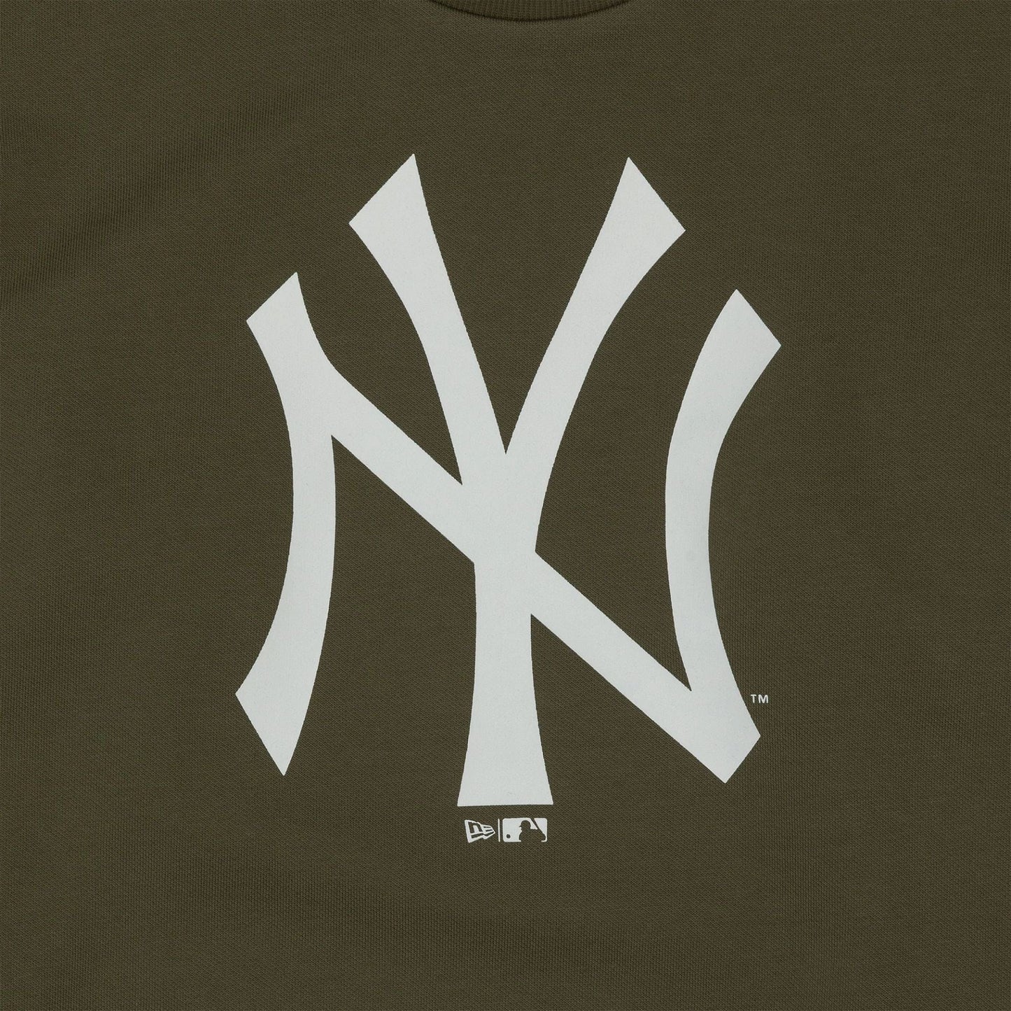 The Male model is wearing New York Yankees MLB Regular Green Crew Neck Sweater 3