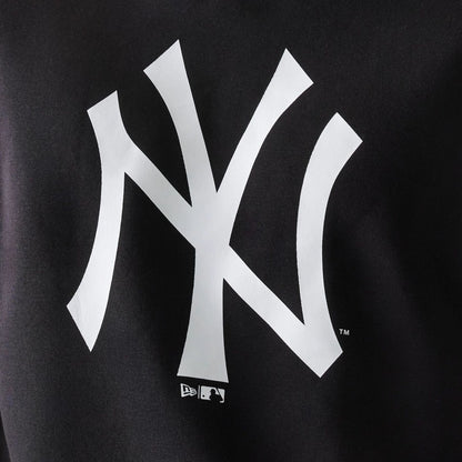 The Male model is wearing New York Yankees MLB Regular Black Crew Neck Sweater 4