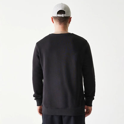 The Male model is wearing New York Yankees MLB Regular Black Crew Neck Sweater 2