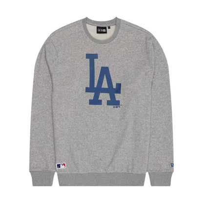 The Male model is wearing LA Dodgers MLB Grey Crew Neck Sweater 1