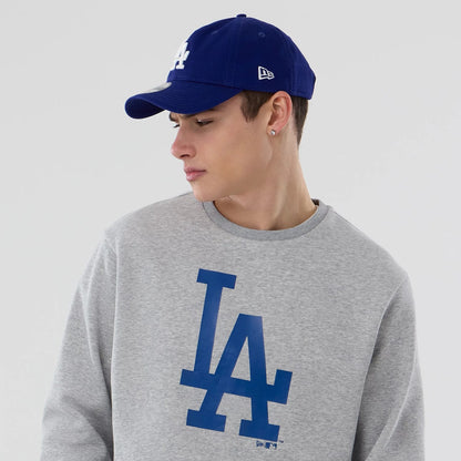 The Male model is wearing LA Dodgers MLB Grey Crew Neck Sweater 6