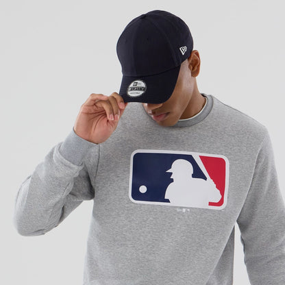 The Male model is wearing MLB Generic Logo Grey Crew Neck Sweater 6