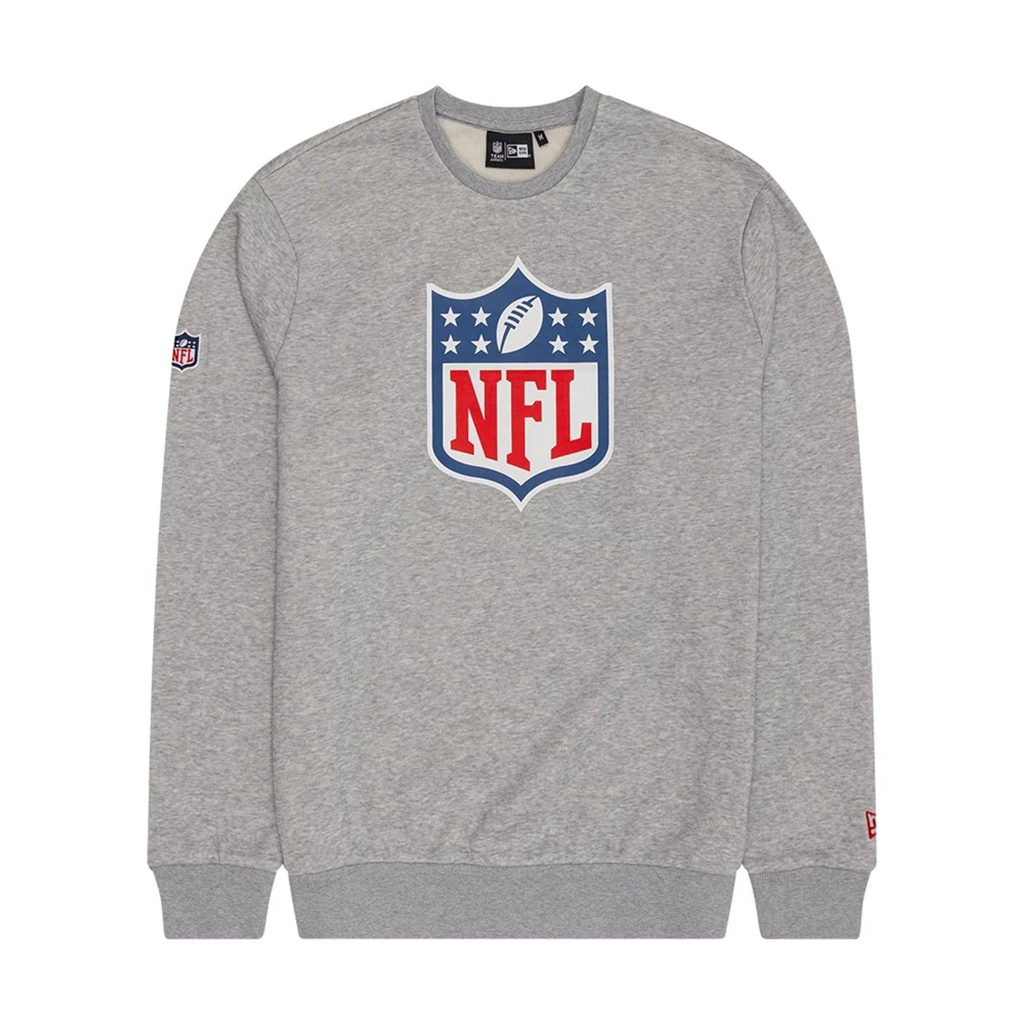 The Male model is wearing NFL Generic Logo Grey Crew Neck Sweater 1