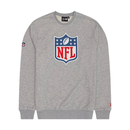 The Male model is wearing NFL Generic Logo Grey Crew Neck Sweater 1