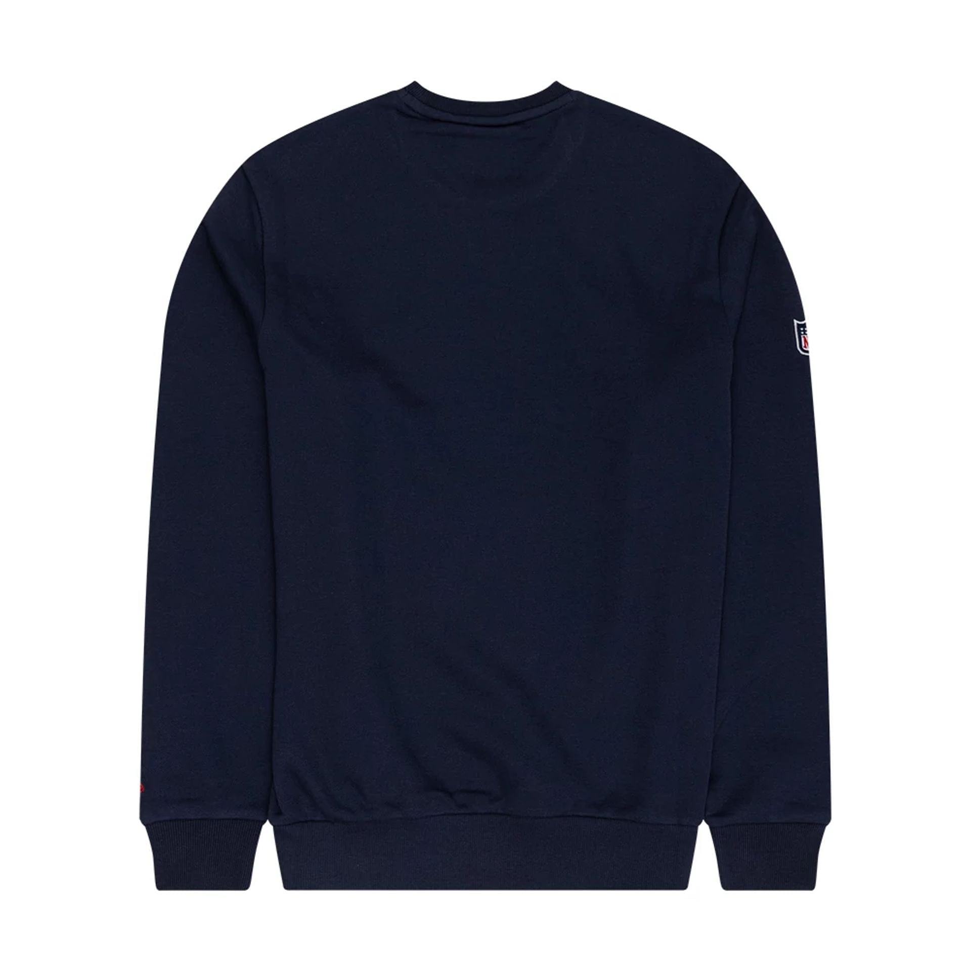 The Male model is wearing New England Patriots NFL Dark Blue Crew Neck Sweater 2