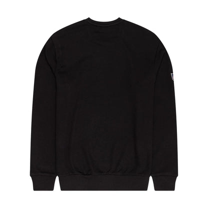 The Male model is wearing NFL Generic Logo Black Crew Neck Sweater 2