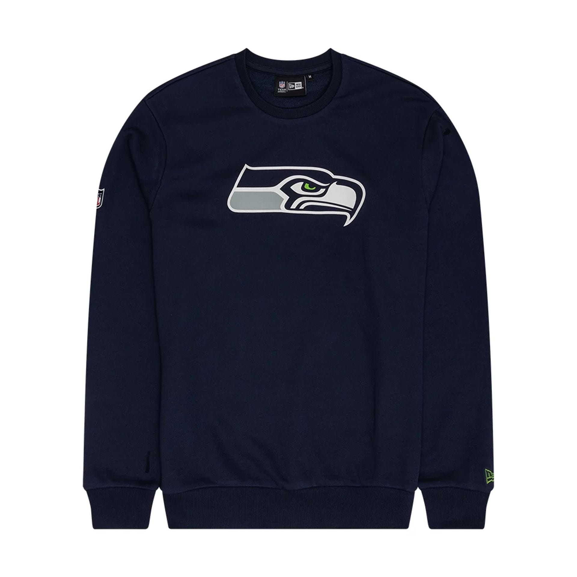 The Male model is wearing Seattle Seahawks NFL Dark Blue Crew Neck Sweater 1