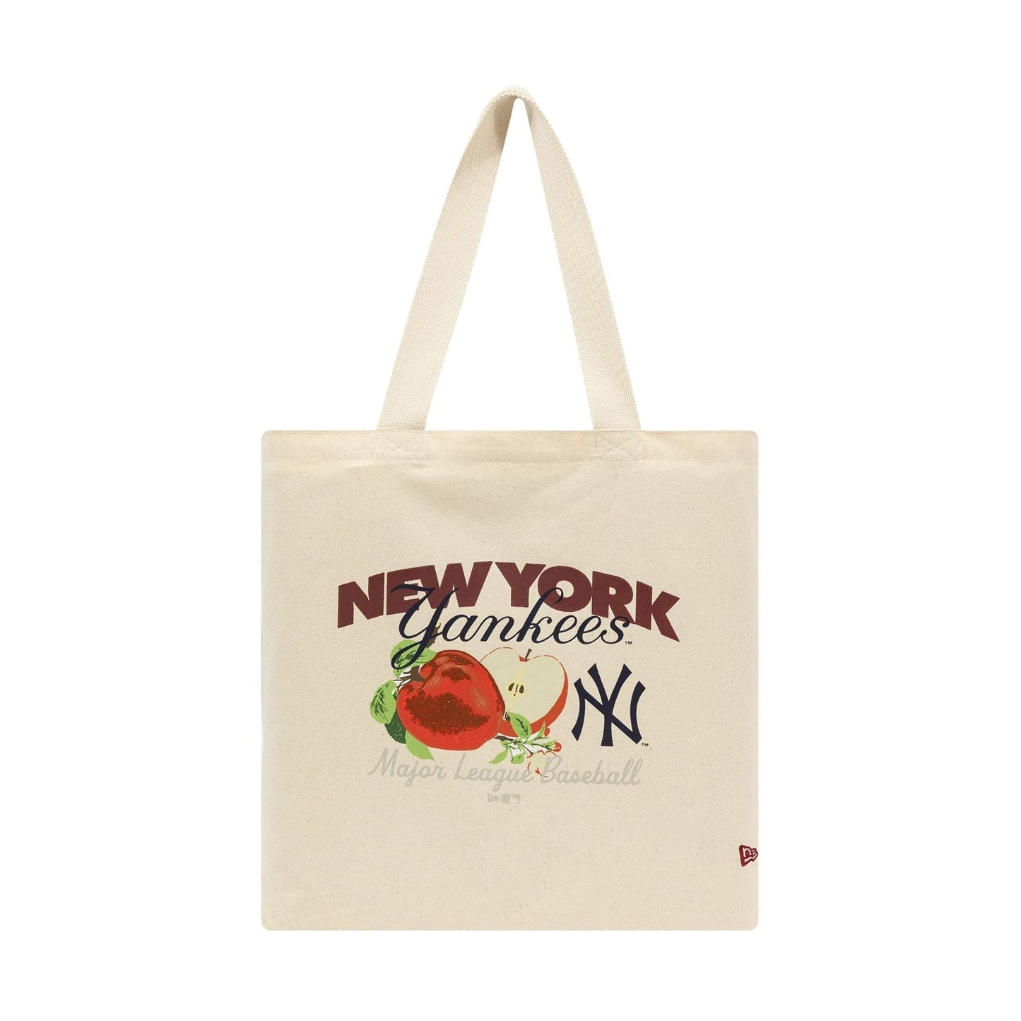 This is a New York Yankees MLB Fruit Cream Canvas Tote Bag 3
