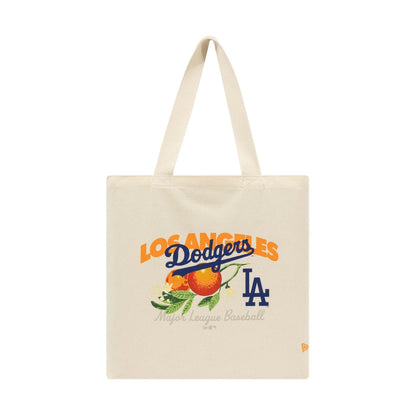 This is a LA Dodgers MLB Fruit Cream Canvas Tote Bag 3