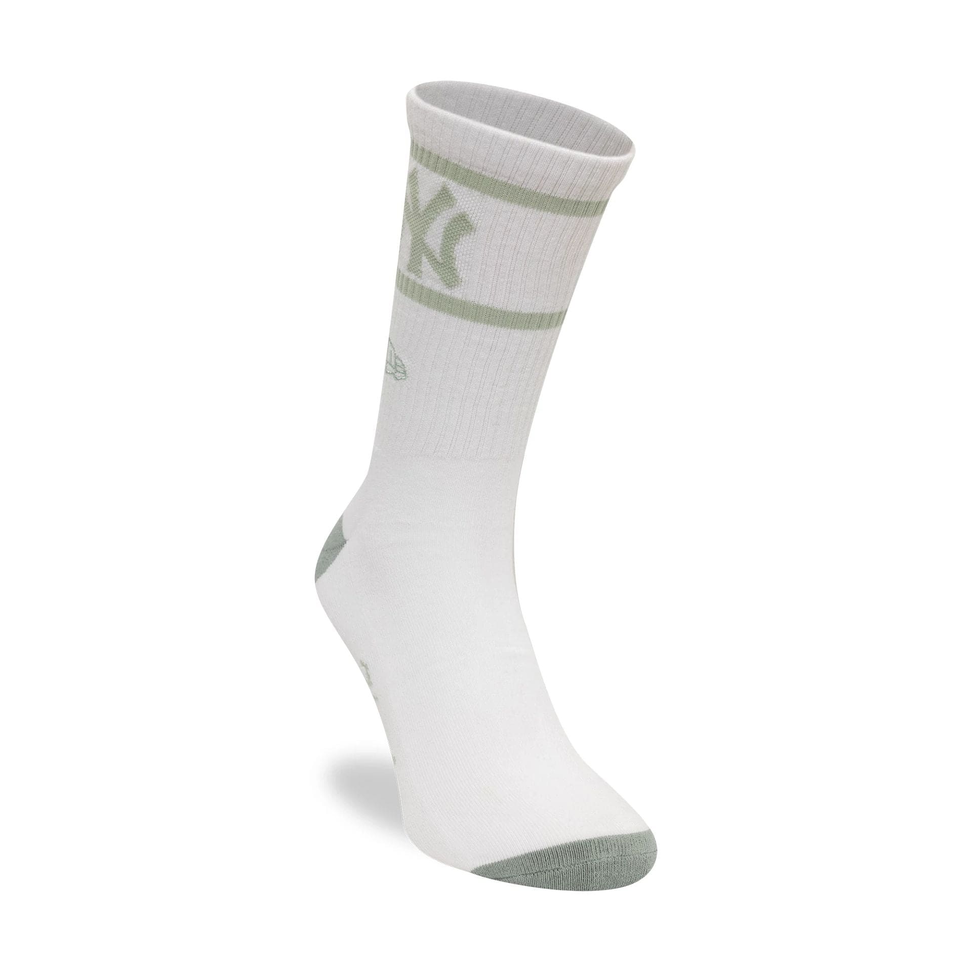 This is a New York Yankees MLB Seasonal White and Green Crew Socks 3