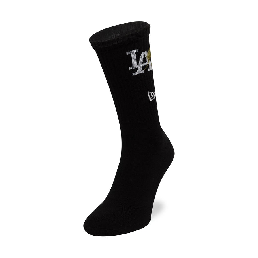 This is a LA Dodgers MLB Icon Black Crew Socks 3