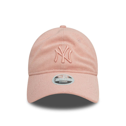 This is a New York Yankees Womens Towelling Pink 9TWENTY Adjustable Cap 2