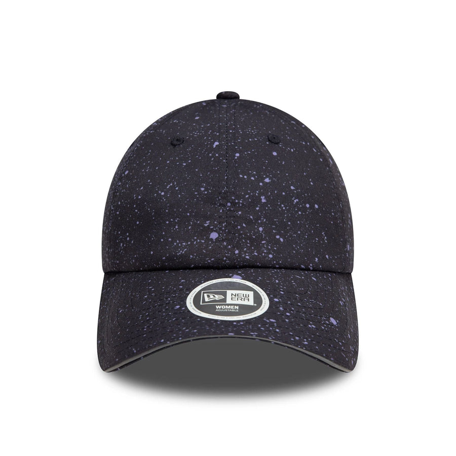 This is a Womens New Era All Over Print Black Open Back Adjustable Cap 3