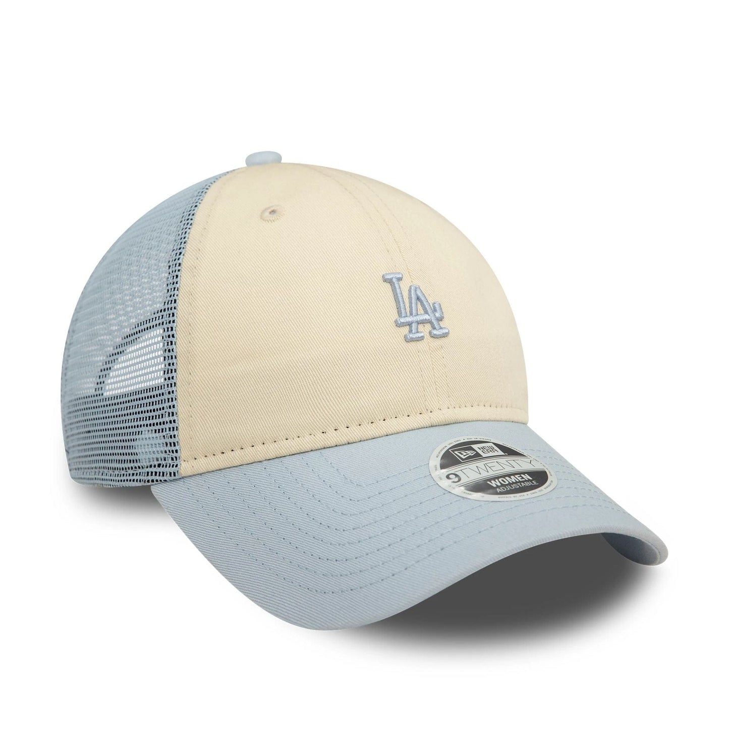 This is a LA Dodgers Womens Pastel Blue 9TWENTY Trucker Adjustable Cap 3