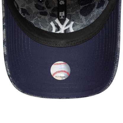 This is a New York Yankees Womens Floral Denim Blue 9TWENTY Adjustable Cap 5
