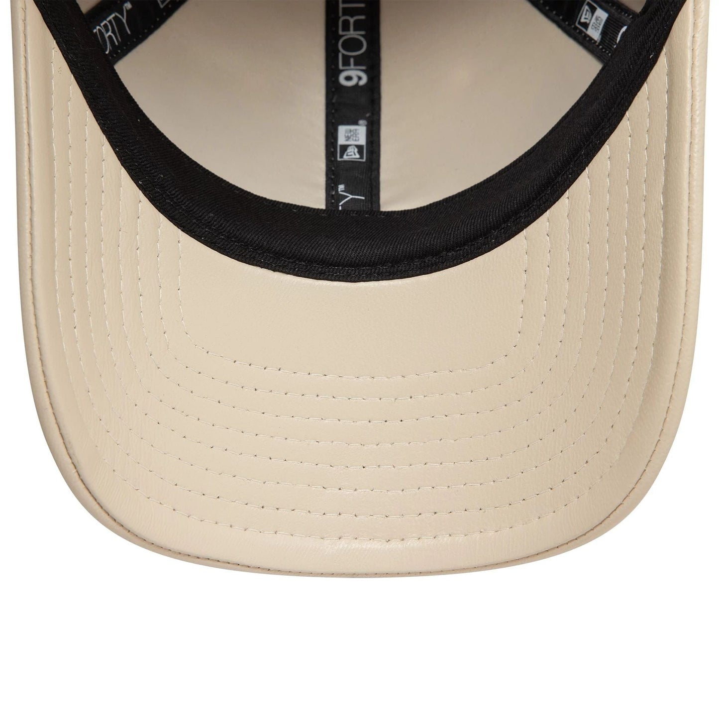 This is a New York Yankees Womens Leather Cream 9FORTY Adjustable Cap 6