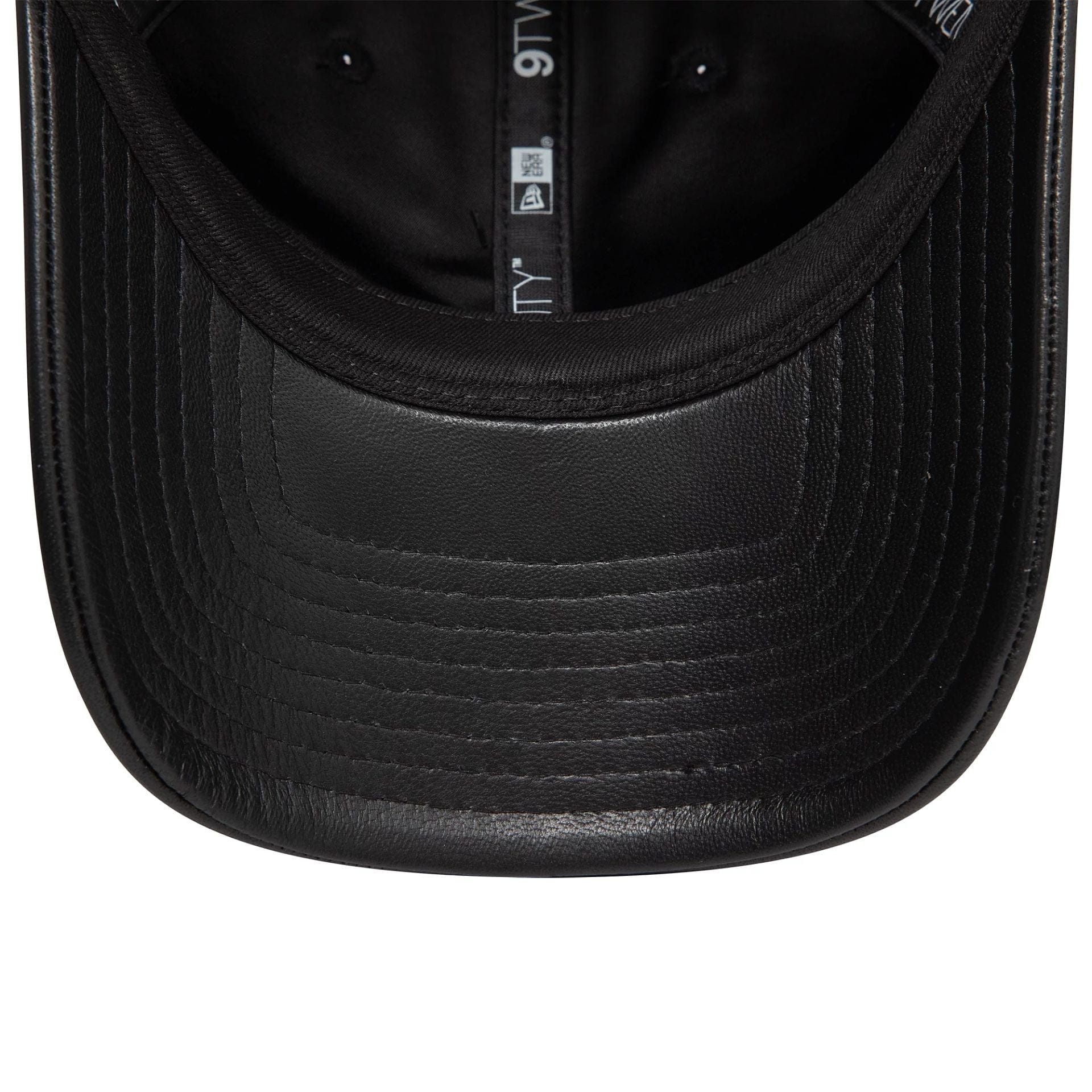 This is a New Era Image Leather Black 9TWENTY Adjustable Cap 6